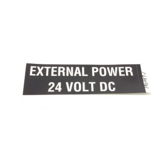 T-017 External 24V Power placard
