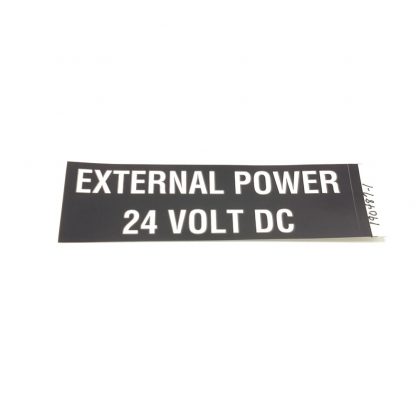 T-017 External 24V Power placard