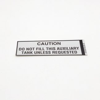 T-018 Do Not Fill Aux Tank placard